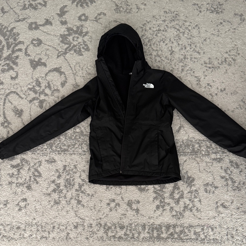 The North Face Black Hooded Shell Antora Jacket with Logo